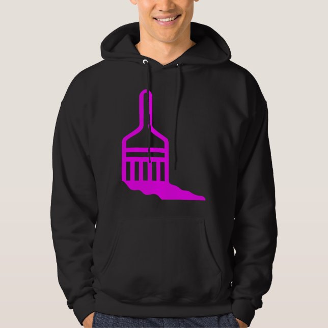 Moletom Com Capuz Ícone de Pincel (Frente)