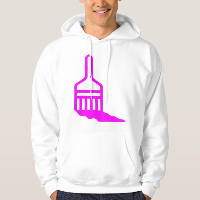 Moletom Com Capuz Ícone de Pincel (Frente)