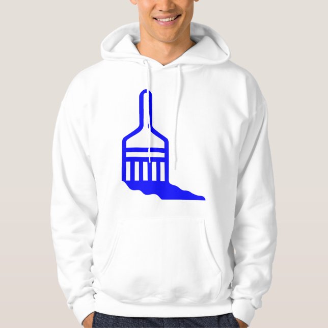 Moletom Com Capuz Ícone do pincel (Frente)
