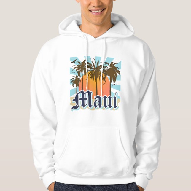 Moletom Com Capuz Ilha da lembrança de Maui Havaí (Frente)