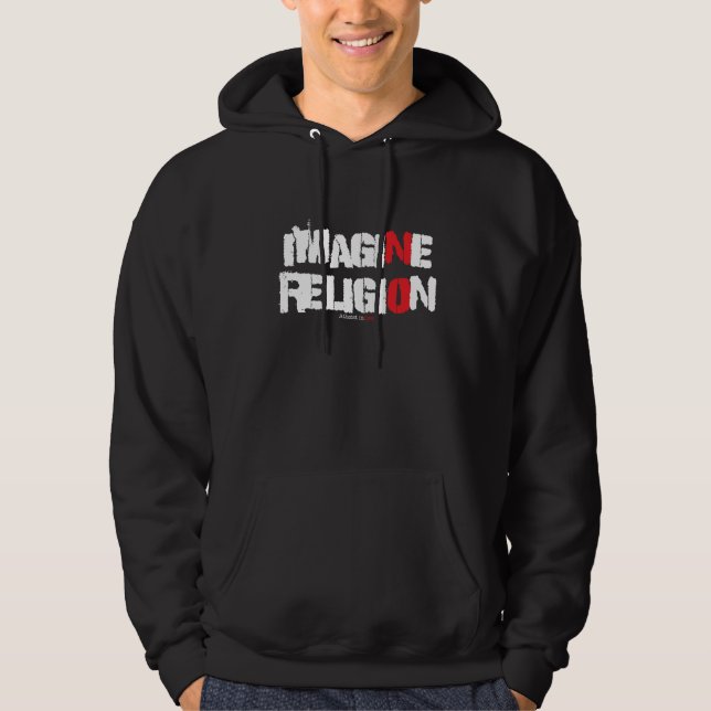 Moletom Com Capuz Imagine o Hoodie ateu de nenhuns homens da (Frente)