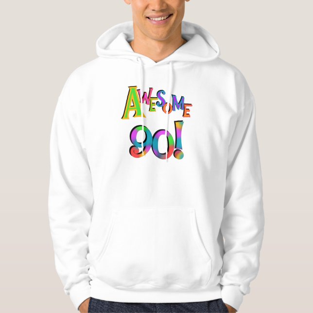 Moletom Com Capuz Incrível 90 t-shirts e presentes (Frente)