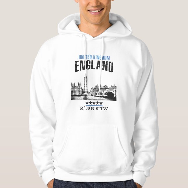 Moletom Com Capuz Inglaterra (Frente)