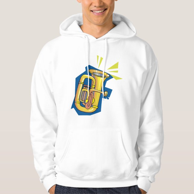 Moletom Com Capuz Instrumento Tuba Mens Hoodie (Frente)