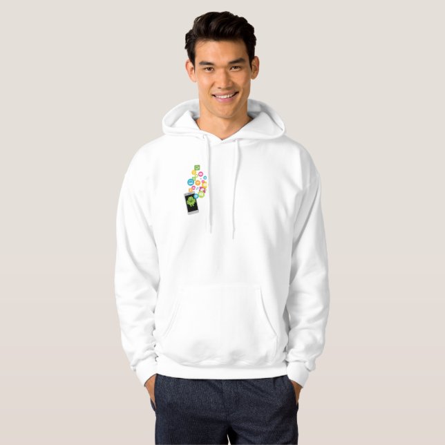 Moletom Com Capuz Inventor do App do Hoodie dos homens móveis de CSP (Frente Completa)
