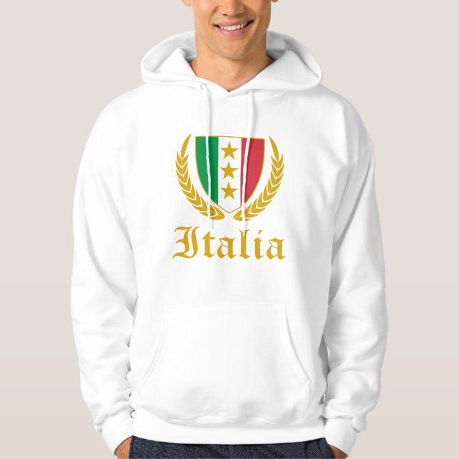 Moletom Com Capuz Italia Crest (Frente)