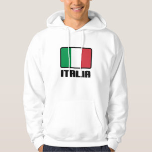Moletom Com Capuz Italia Flag