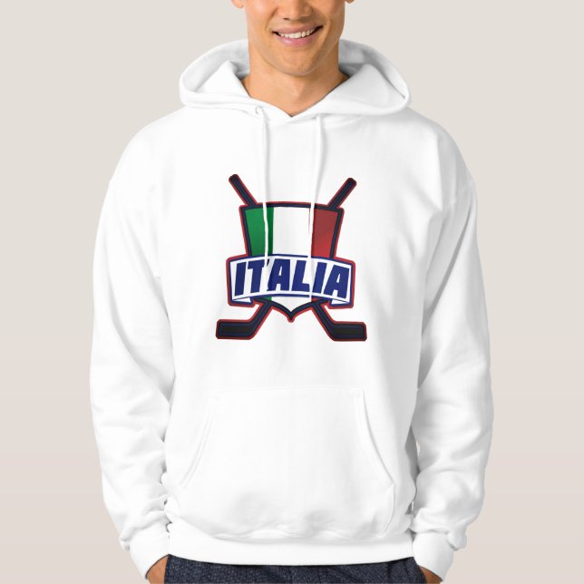Moletom Com Capuz Italia Hockey su Ghiaccio (Frente)