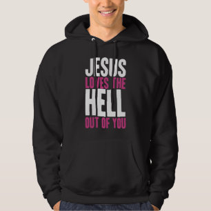 Moletom Com Capuz Jesus ama o inferno de você