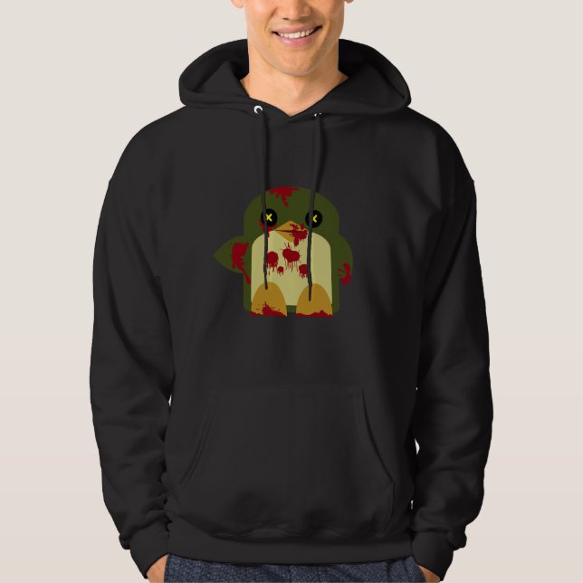 Moletom Com Capuz Kawaii Penguin Zombie - Horror Espantoso (Frente)