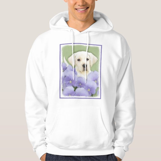 Moletom Com Capuz Labrador Retriever Puppy Pintura Original (Frente)