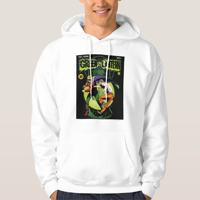 Moletom Com Capuz Lanterna Verde com capa em combate (Frente)