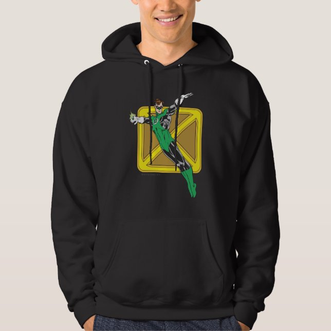 Moletom Com Capuz Lanterna Verde com Fundo (Frente)
