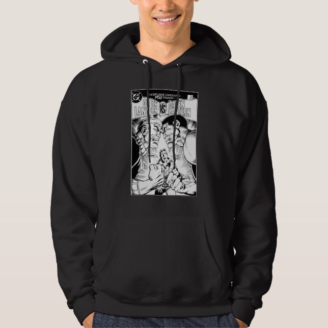 Moletom Com Capuz Lanterna Verde vs Lanterna Verde, Preto e Branco (Frente)