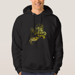 Moletom Com Capuz Leão Dourado heráldico - os Hoodies de MyBlazon