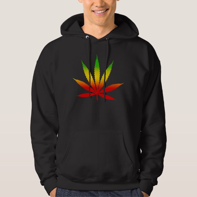 Moletom Com Capuz Legal Modern Reggae Rasta Leaf Jamaican Jamaica (Frente)