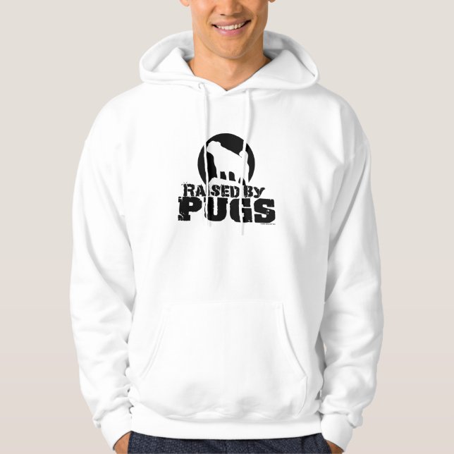 Moletom Com Capuz LEVANTADO POR PUGS Hoodie (Frente)