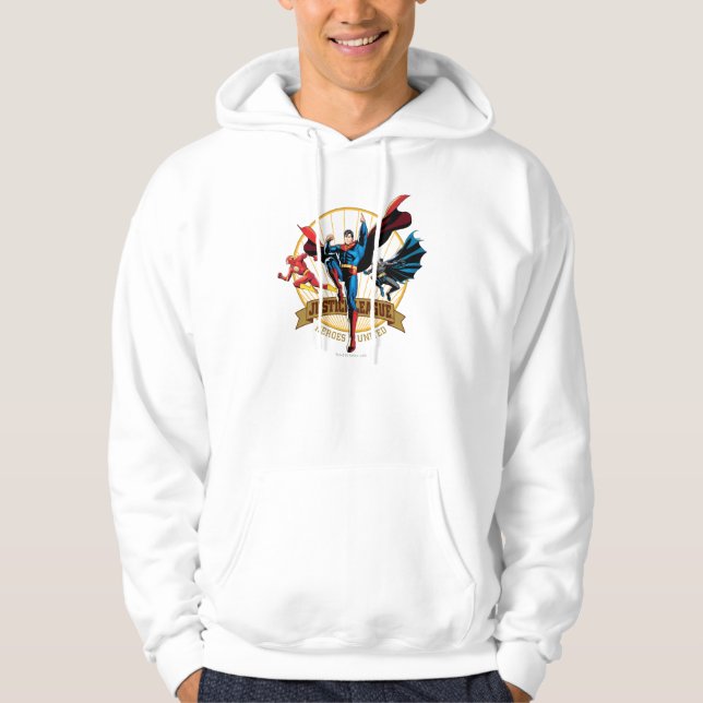 Moletom Com Capuz Liga da Justiça Heroes Unida (Frente)