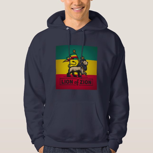 Moletom Com Capuz Lion of Zion - Haile Selassie Judah Hoodie - (Frente)