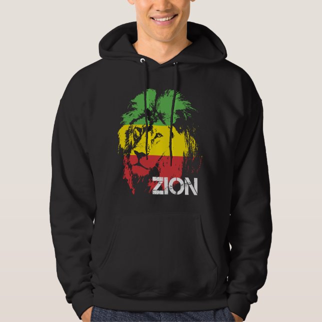 Moletom Com Capuz Lion Zion (Frente)