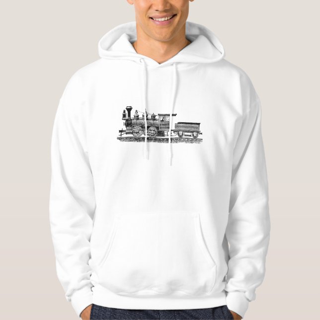Moletom Com Capuz Locomotiva 02 - Preto (Frente)