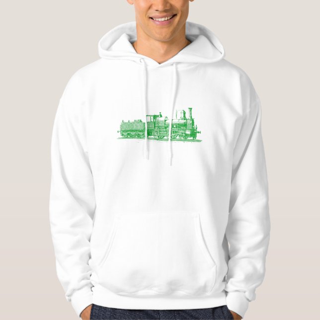 Moletom Com Capuz Locomotiva - Verde-Grama (Frente)