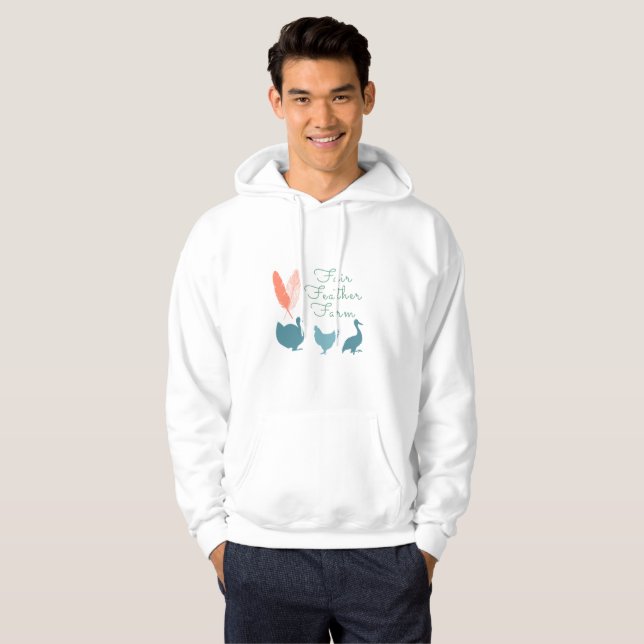 Moletom Com Capuz Logotipo da fazenda do Hoodie (Frente Completa)
