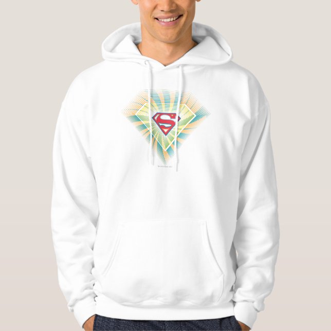 Moletom Com Capuz Logotipo da Supergirl Groovy (Frente)