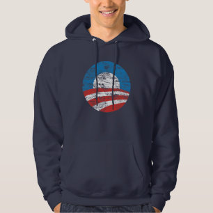 Moletom Com Capuz Logotipo desvanecido de Obama