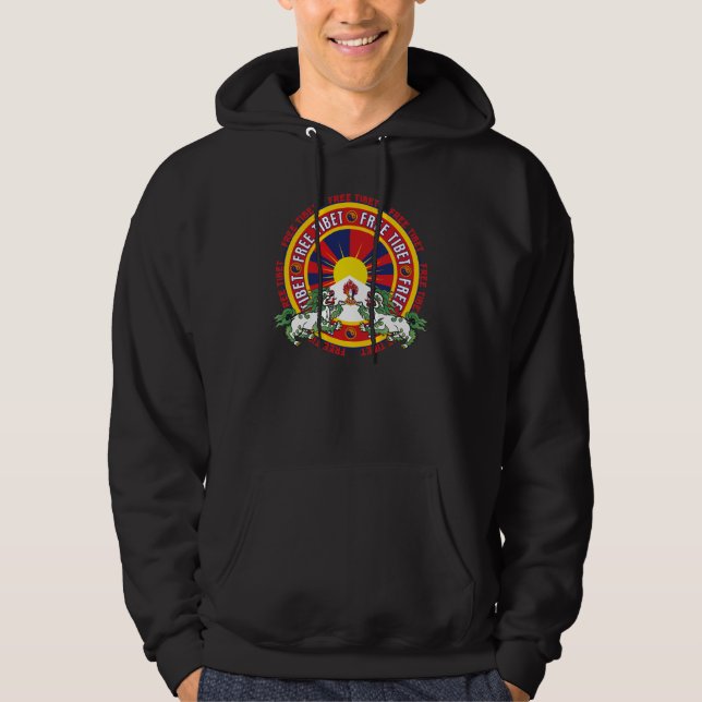 Moletom Com Capuz Logotipo redondo livre de Tibet (Frente)