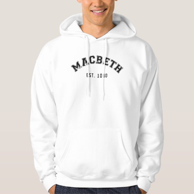 Moletom Com Capuz Macbeth retrô (Frente)
