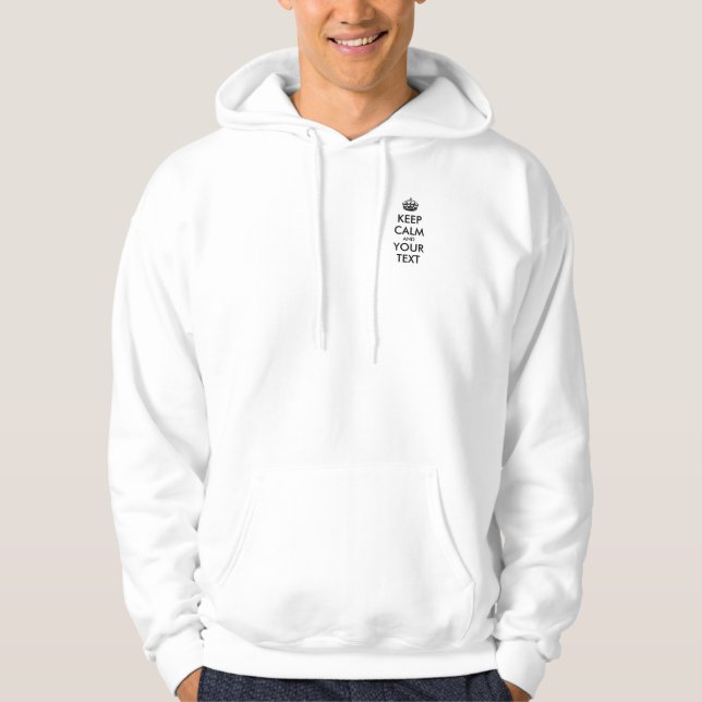 Moletom Com Capuz MANTENHA O CALM Personalizado e o TEXTO (Frente)