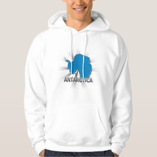 Moletom Com Capuz Mapa 2,0 da bandeira da Antártica