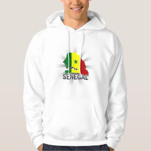 Moletom Com Capuz Mapa 2,0 da bandeira de Senegal