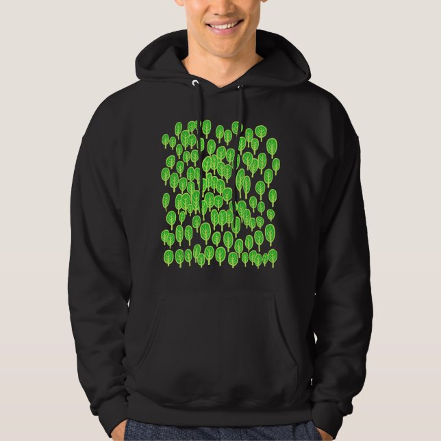 Moletom Com Capuz Mapa da floresta - tons verdes (Frente)
