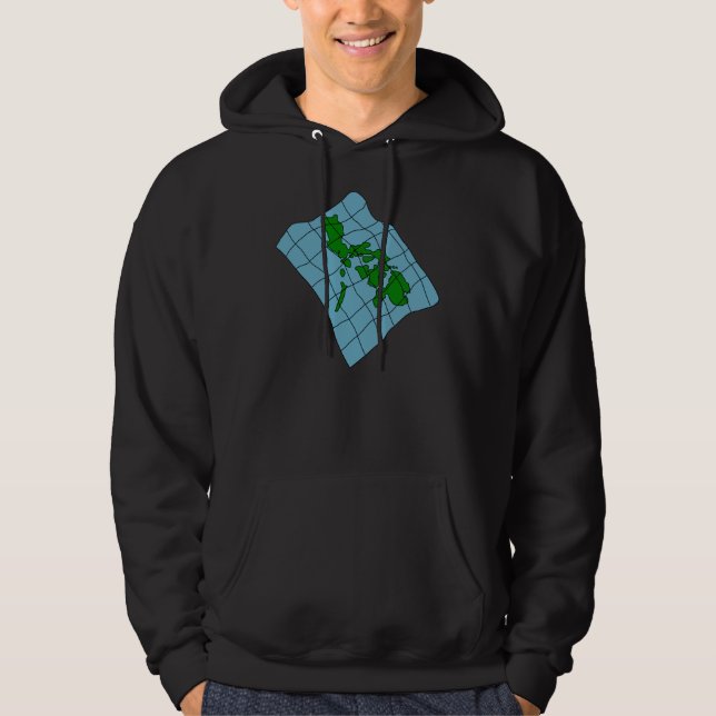 Moletom Com Capuz Mapa do Hoodie dos homens de Filipinas (Frente)