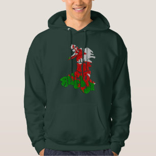 Moletom Com Capuz Mapa do País de Gales