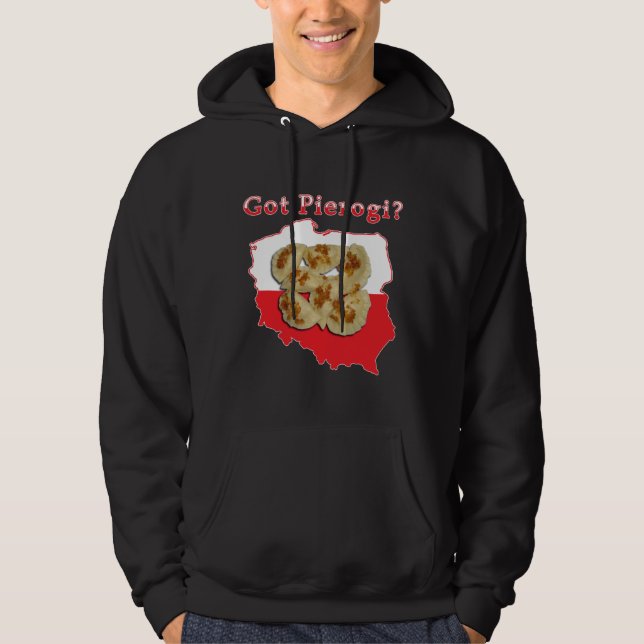 Moletom Com Capuz Mapas Poloneses de Pierogi (Frente)