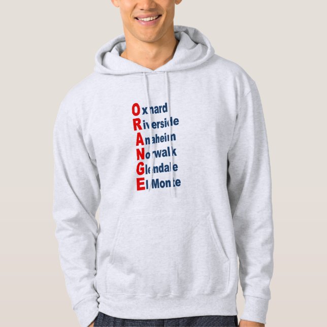 Moletom com Capuz Masculino cinza CALIFÓRNIA TURIS (Frente)