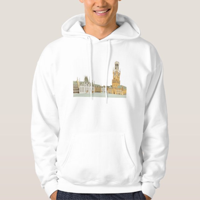 Moletom Com Capuz Mercado. Bruges Bélgica (Frente)