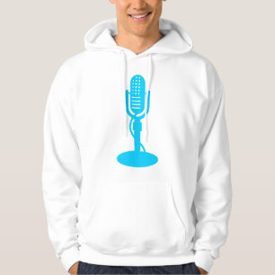 Moletom Com Capuz Microfone - Azul Céu