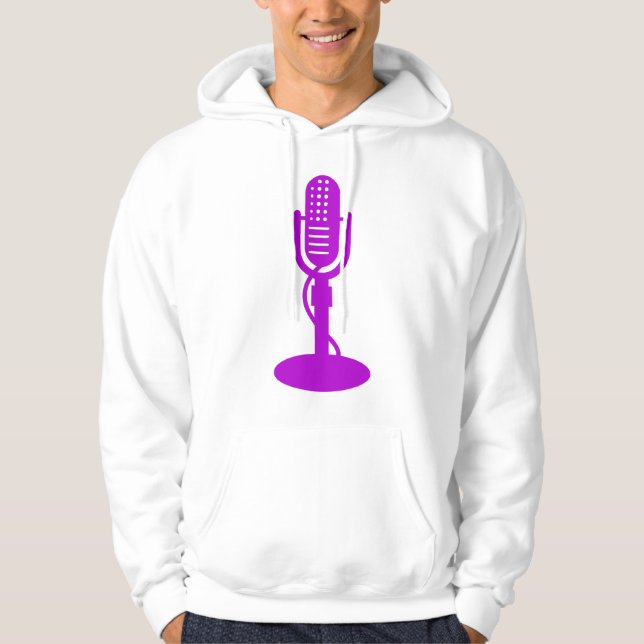 Moletom Com Capuz Microfone - Roxo (Frente)