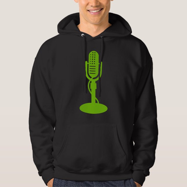 Moletom Com Capuz Microfone - Verde marciano (Frente)
