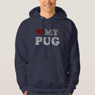 Moletom Com Capuz Mim coração meu Pug