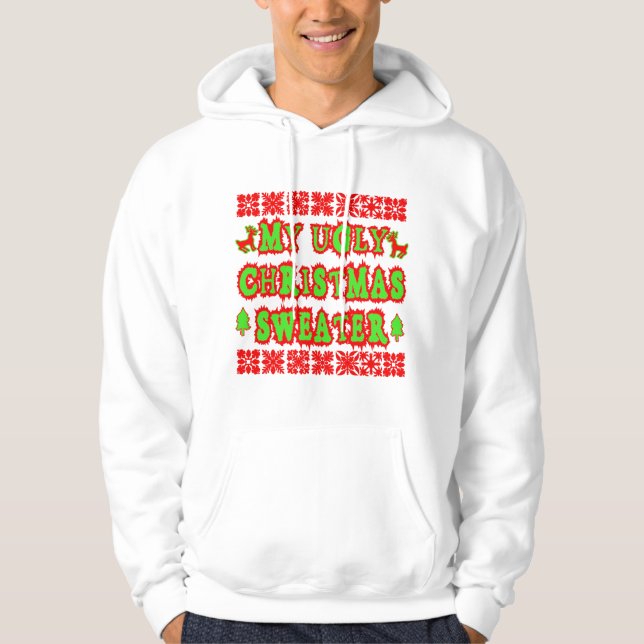 MOLETOM COM CAPUZ MINHA CAMISOLA FEIA DO NATAL (Frente)