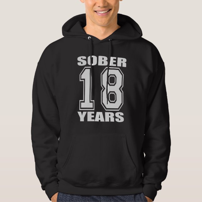 Moletom Com Capuz Modere 18 anos branco na obscuridade (Frente)