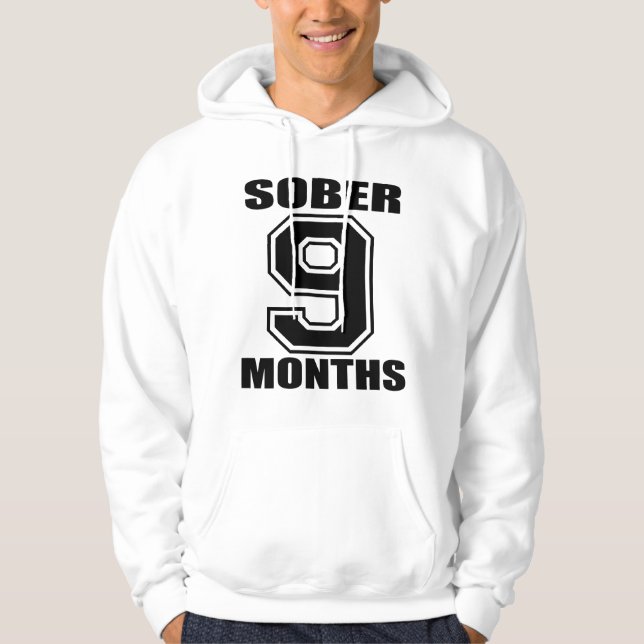 Moletom Com Capuz MODERE 9 MESES de PRETO no HOODIE BRANCO (Frente)