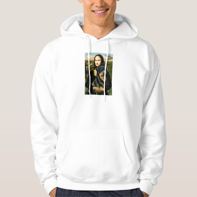 Moletom Com Capuz Mona Lisa - Rottweiler (#3) (Frente)