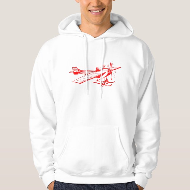 Moletom Com Capuz Monoplano Vintage - Vermelho (Frente)