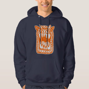 Moletom Com Capuz Monstro Assustador - Laranja